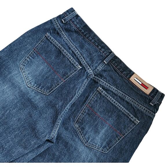 Tommy Hilfiger Black Blasted Women's Boyfriend Jeans Straight Leg Relaxed Sz 14 - Picture 1 of 8